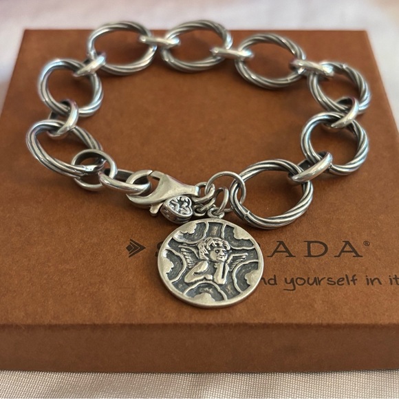 Silpada Angel Watch Over Me Sterling Silver Oxidized Bracelet B1959 - Picture 11 of 16